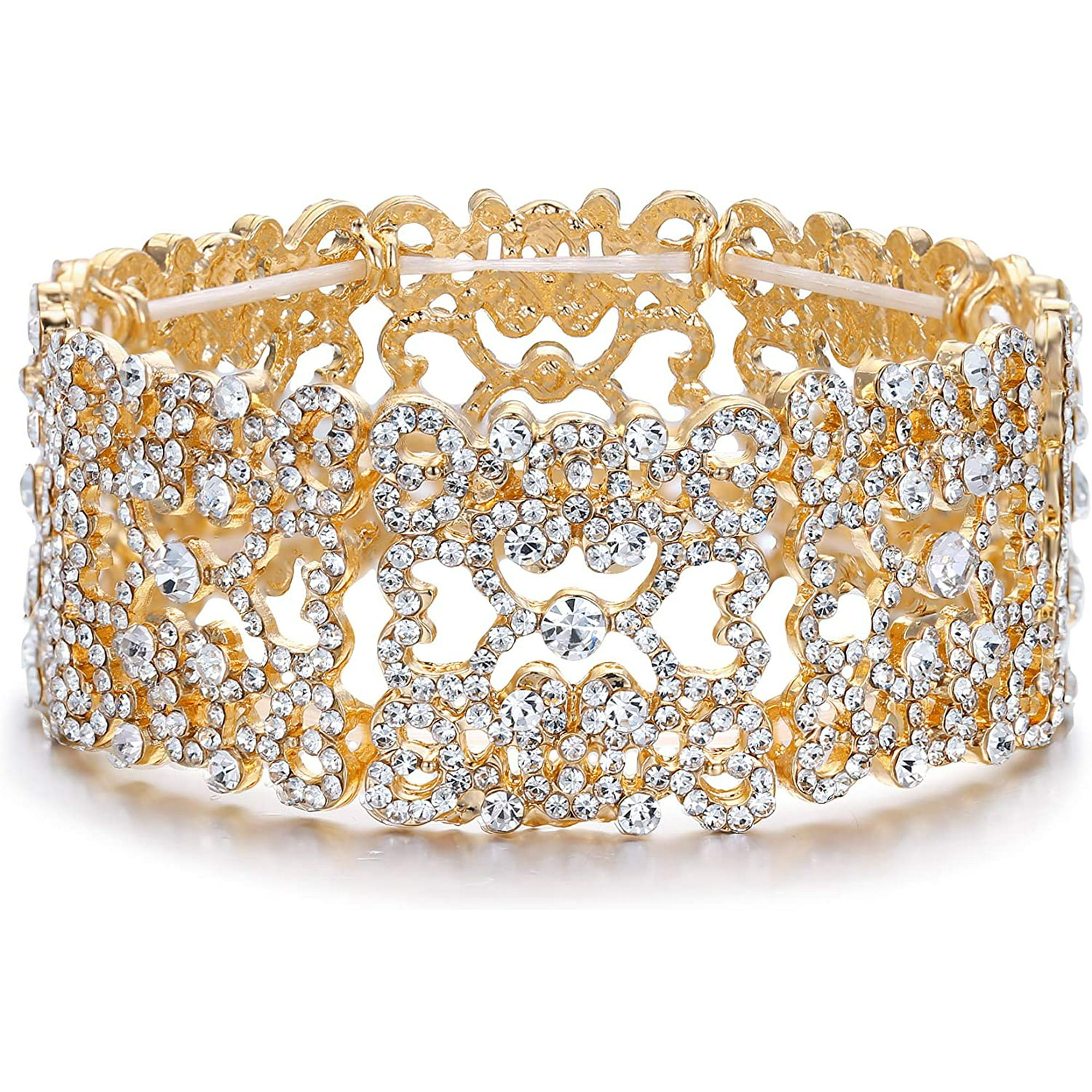 18K Yellow Gold Filled Bracelet Chain 8.2" Unique Charm Link GF Wedding Jewelry